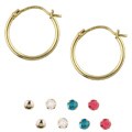 14k Yellow Gold Assorted Earrings Set