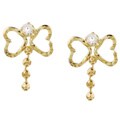 14k Yellow Gold Dragonfly Stud Earrings
