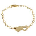 14k Yellow Gold Children's Heart Bracelet