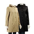 DKNY Women's Hooded Rain Duffel Coat
