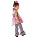 Sophia's Style Toddler Girl's Kitty Checked Capri Set