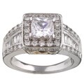 14k Gold CZ and 1 3/4ct TDW Diamond Bridal Ring (G-H, SI2)