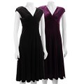 London Times Women's Velvet Cap-sleeve Dress