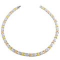 18k Gold over Steel Stampato 17-inch Necklace