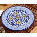 Daisy Blue 4-piece Dinner Plate Set (Tunisia)