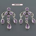 .925 Sterling Silver Multi-gemstone Earrings (India)