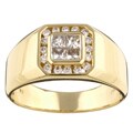 14k Yellow Gold 3/4ct TDW Diamond Men's Ring (H-I, I1-I2)
