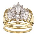 14k Gold 1 1/2ct TDW Diamond Bridal Rings Set (H-I, I2)