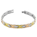 18k Gold over Steel 7.5-inch Stampato Bracelet