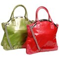 The W Collection Snake and Patent Shoulder Bag