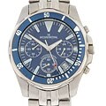 Mount Royal Men's Stainless Steel and Blue Chrono Watch