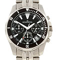 Mount Royal Men's Stainless Steel and Black Chrono Watch