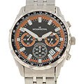 Mount Royal Stainless Black & Orange Chrono Watch