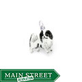 Sterling Silver/ Enamel Japanese Chin Charm/ Pendant