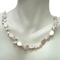 Sterling Silver White Freshwater Pearl Necklace (11-12 mm)