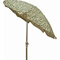 Green Floral 7.5-foot Umbrella