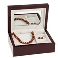 14k Gold Freshwater Pearl Necklace Earring Set (8-9 mm)