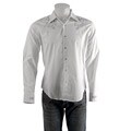 191 Unlimited Men's Long-sleeve Textured Pinstripe Shirt