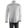 191 Unlimited Men's Long-sleeve Textured Pinstripe Shirt