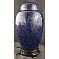 Crystal Blue Large Adult Cloisonne Urn