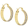 Chateau D'Argent 10k Gold Two-tone Earrings