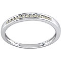 10k White Gold 1/8ct TDW Diamond Wedding Band (J/K, I2/I3)