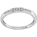 10k White Gold 1/8ct TDW Diamond Wedding Band (J/K, I2/I3)