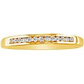 10k Gold 1/8ct TDW Channel-set Diamond Wedding Band (J/K, I2/I3)