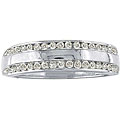10k White Gold 1/2ct TDW Diamond Wedding Band (J/K, I2/I3)