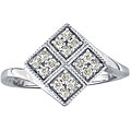 10k White Gold 1/4ct TDW Diamond Fashion Band (J/K, I2/I3)