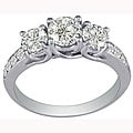 14k White Gold 1ct TDW Diamond Three-stone Ring (JK, I1-I2)