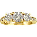 14kt Yellow Gold 1 1/2ct TDW Diamond Three-Stone Ring (H/ I1-I2)