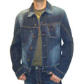Super Rifle Men's Medium/ Dark Wash Denim Jacket