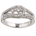 14k White Gold 2/5ct TDW Diamond Loop Ring (H-I, I1-I2)