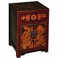 Red and Gold Dragon/ Phoenix End Table/ Cabinet