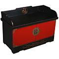 Chinese Lacquered Wood Storage Cabinet/ Bench