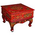 Hand-painted Tibetan Dragon and Flower Coffee Table