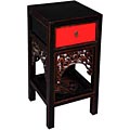 Chinese Dragon Red and Black End Table/ Nightstand