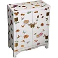 White Lacquer 'Spring Romance' End Table/ Cabinet