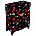 Black Lacquer 'Spring Romance' Cabinet/ End Table