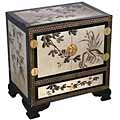 Black and Silver Chinese Cabinet/ End Table