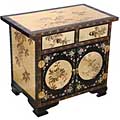 Black/ Gold Lacquer Chinese Storage Cabinet