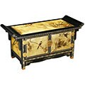 Black & Gold Lacquer Pagoda Style Coffee Table