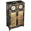 Antique Style Gold/ Black Chinese Storage Cabinet