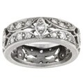 Platinum 1/2ct TDW Diamond Antique Estate Band (J, SI1) (Ring Size 5)