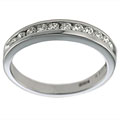 14k White Gold 1/2ct TDW Diamond Anniversary Ring (E-F, I1)