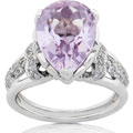18k Gold Lavender Amethyst and 1/3ct TDW Diamond Ring (H, VS-SI)