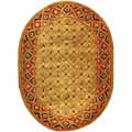 Hand-tufted Tress Wool Area Rug (4'6 x 6'6 Oval)
