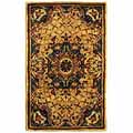 Handmade Classical Empire Ivory Wool Rug (3' x 5')