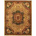 Handmade Light Blue/ Ivory Empire Rug (7'6 x 9'6)